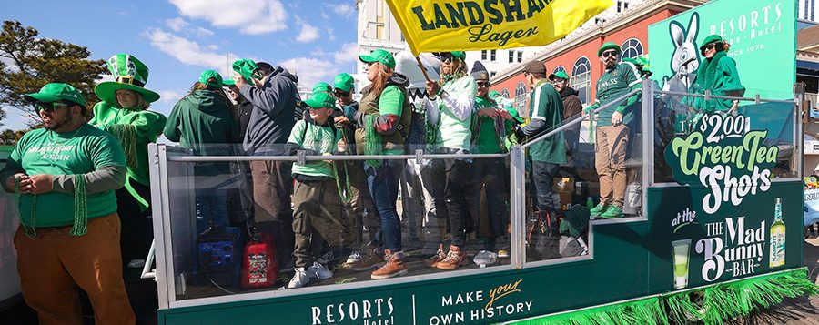 resorts ac boardwalk NJ st patty's parade march 2025