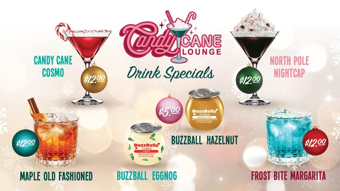 candy cane lounge drinks